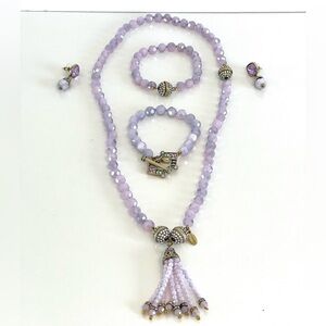 Heidi Daus Glass Bead Necklace Set “Endless Possibilities”Swarovski Signed